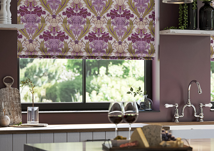 Acanthus, Berry - Roman Blind - Image 5